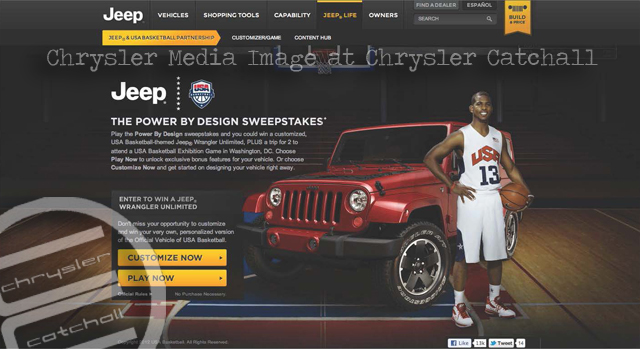 Jeep® Brand Launches Online Contest: 'Power by Design' Entrants can  Customize and win a 2012 Jeep Wrangler | Chrysler Catchall